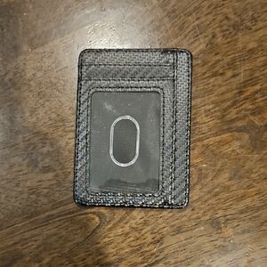 Black Card Holder with ID Window